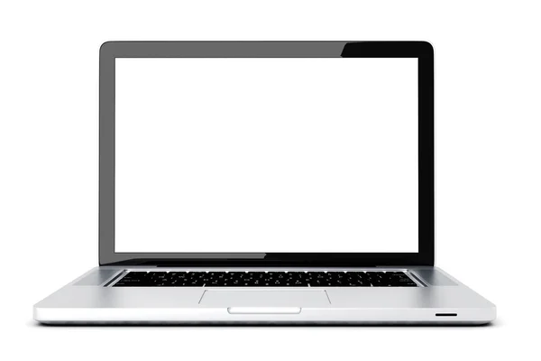 3D-laptop på vit bakgrund — Stockfoto