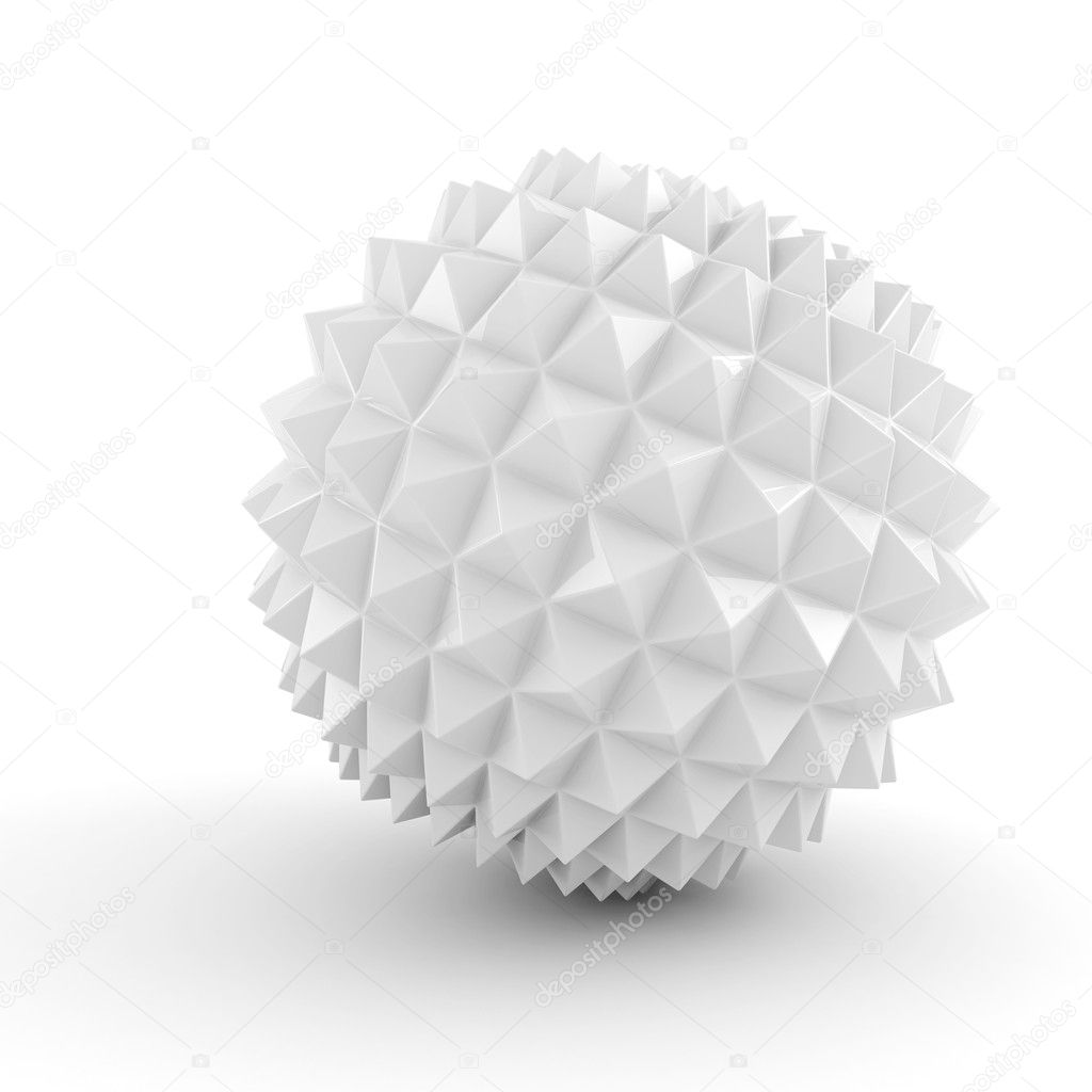 3d abstract sphere on white background