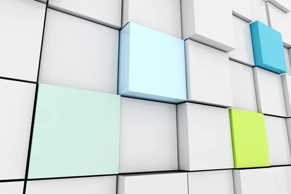 3D-kubus muur — Stockfoto