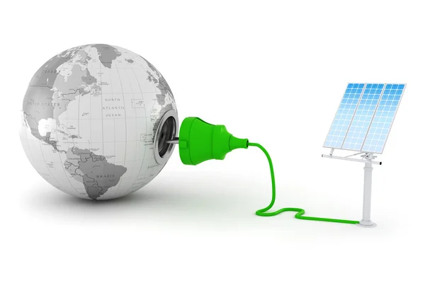 3d, green energy concept — Stock Photo, Image