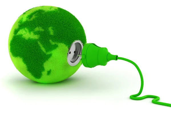 3D, έννοια της πράσινης ενέργειας — Φωτογραφία Αρχείου