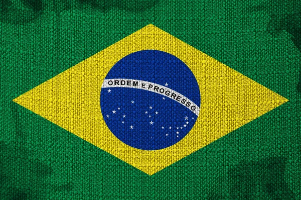 Bandera Grunge de Brasil —  Fotos de Stock