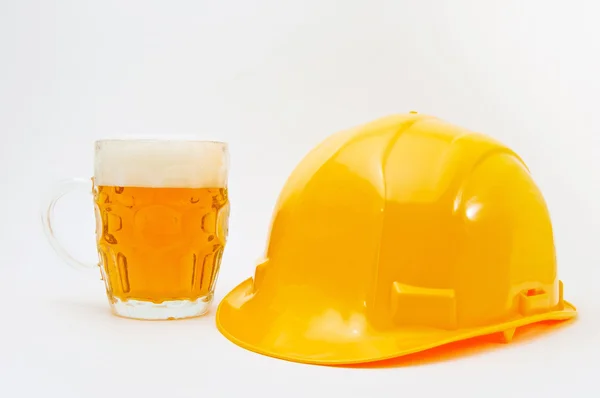 Worker is on a beer brake — Stock Photo, Image