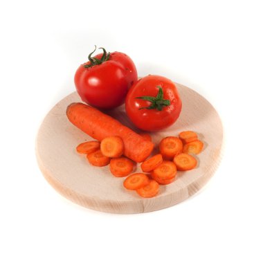 Carrots and tomato clipart