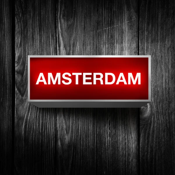 Affichage de lumière Amsterdam — Photo