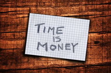 Time is money reminder clipart