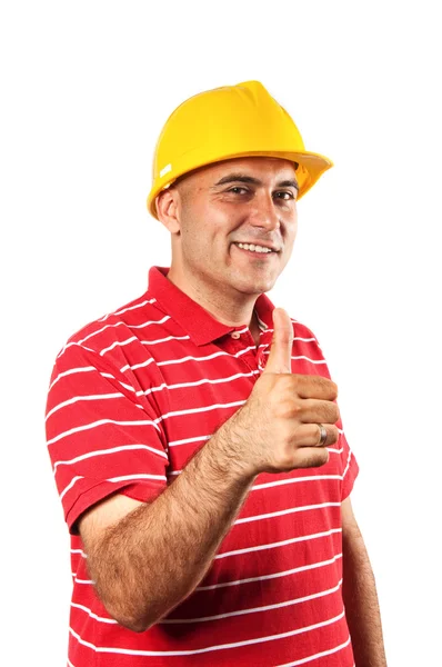 Jovem trabalhador da construção — Fotografia de Stock