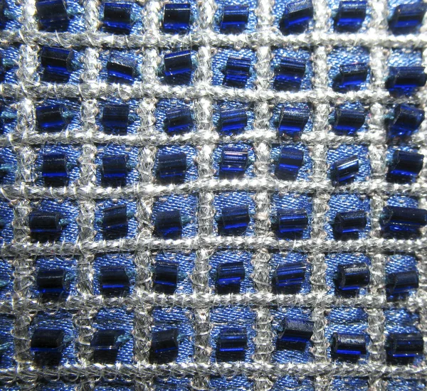 Geometriska mönster med pärlor broderade — Stockfoto