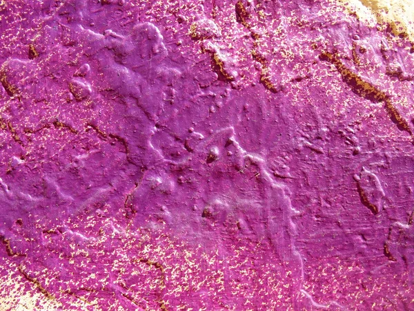 The texture of the walls painted with a purple spot — Stock Photo, Image