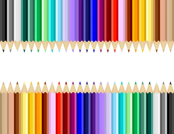 Lápices de Arte de Color Fondo — Vector de stock