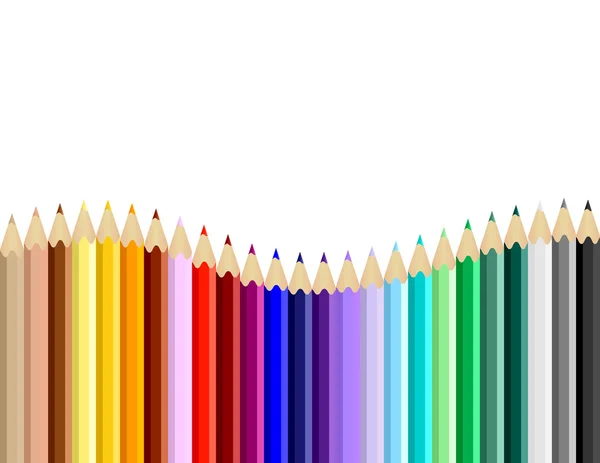 Lápis de arte de cor fundo — Vetor de Stock