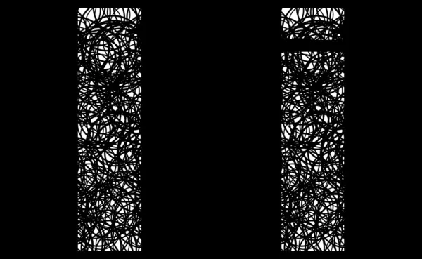 Абстрактный черно-белый шрифт — стоковый вектор