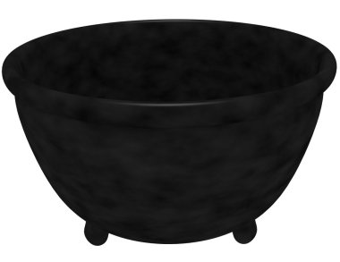 3d Render of a Witches Cauldron Isolated on White clipart