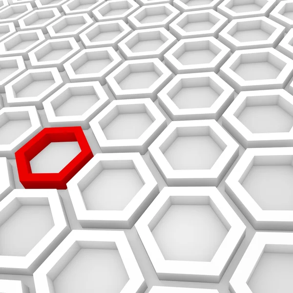 Representación 3d de un fondo hexagonal abstracto —  Fotos de Stock