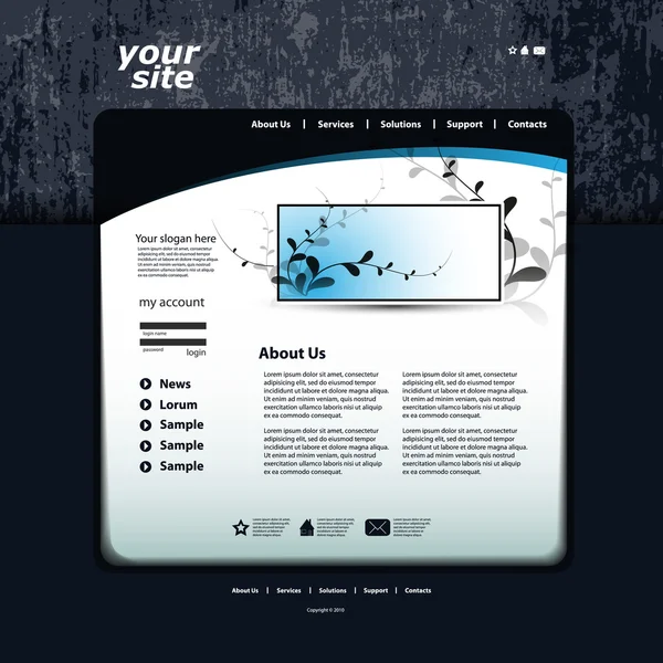 Modèle de site Web vecteur — Image vectorielle