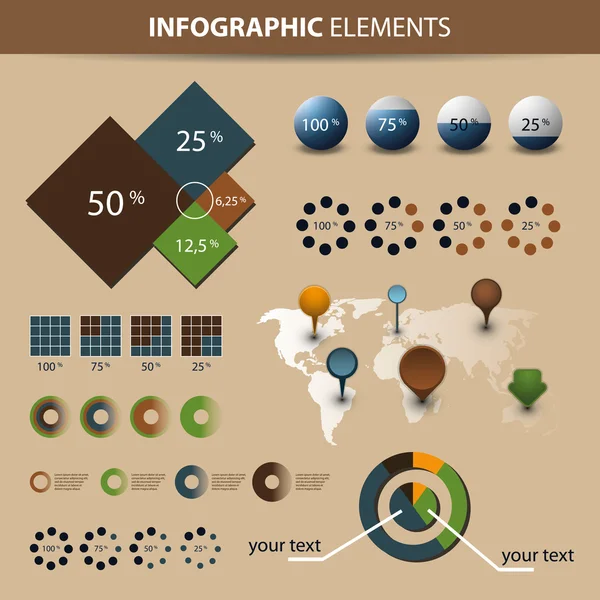 Vector conjunto de elementos infográficos — Archivo Imágenes Vectoriales