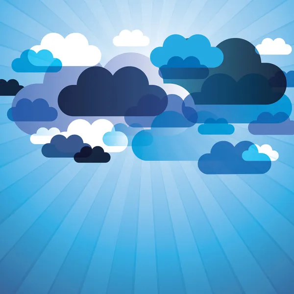 Vecteur de fond abstrait nuages — Image vectorielle