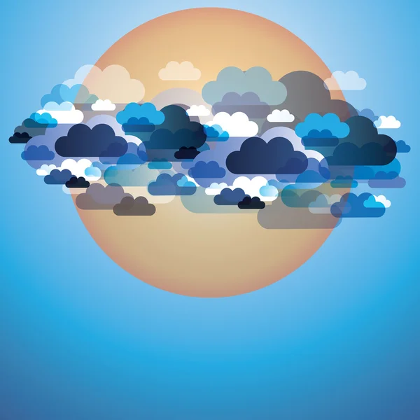 抽象的な雲の背景のベクトル — ストックベクタ