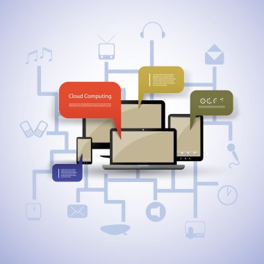 Cloud computing concept clipart