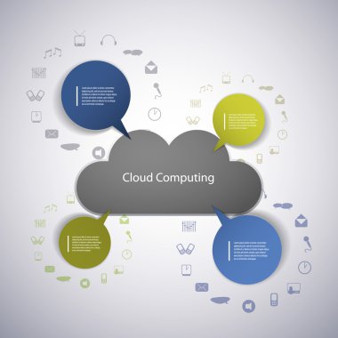 Cloud computing concept clipart