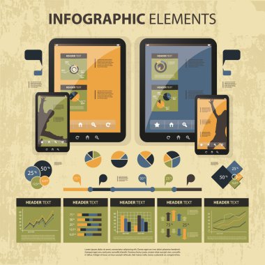 Vector set of infographic elements clipart