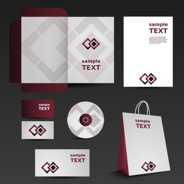 Stationery template design - business set clipart