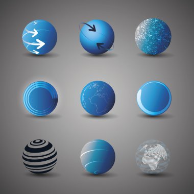 Collection Of Globe Designs clipart