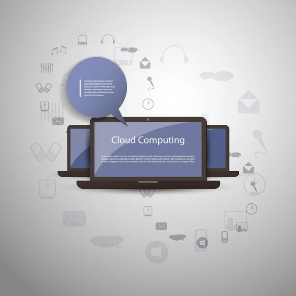 Cloud Computing-Konzept — Stockvektor