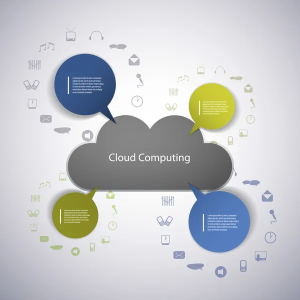 Concepto de computación en nube — Archivo Imágenes Vectoriales