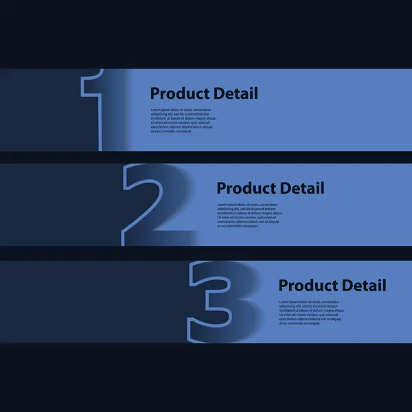Koptekst of banner ontwerp - nummers — Stockvector