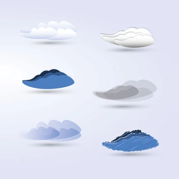 Icone cloud — Vettoriale Stock