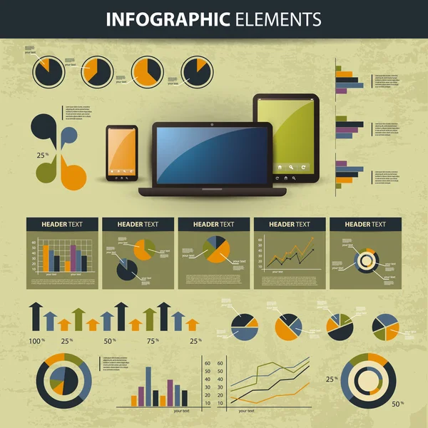 Vector set of infographic elements — Stock Vector