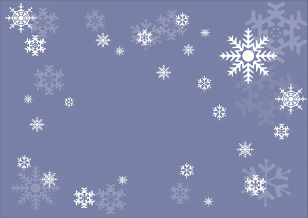 Vector de fondo abstracto: Copos de nieve — Vector de stock
