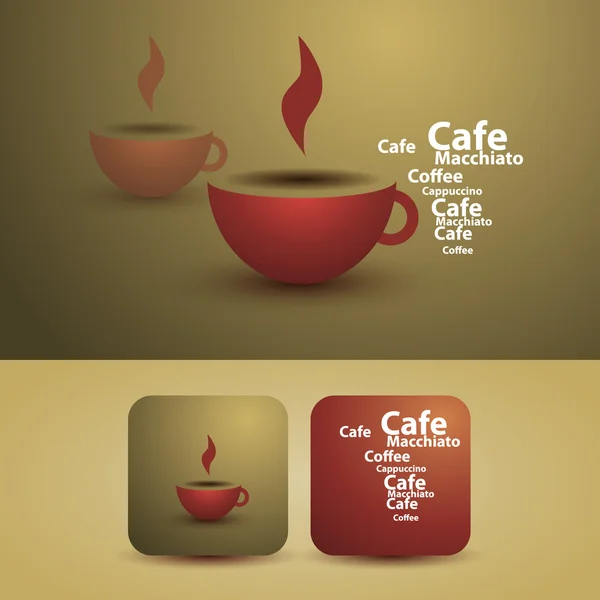 Flyer of dekking ontwerp - koffie beker — Stockvector