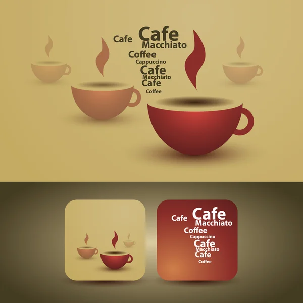 Folheto ou design de capa - xícara de café — Vetor de Stock