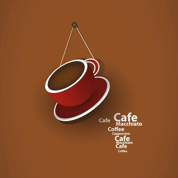 Concepto de taza de café — Vector de stock