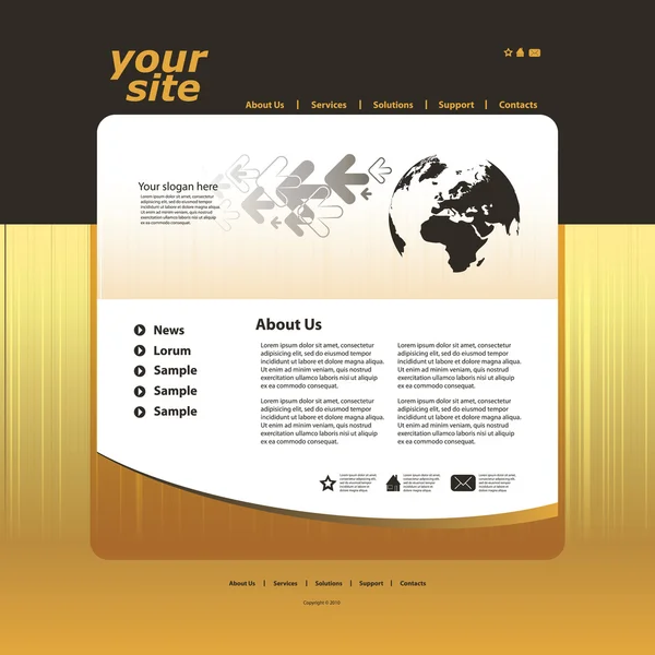 Vettoriale astratto del modello di design del sito web aziendale — Vettoriale Stock