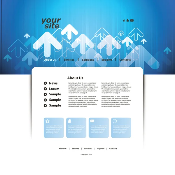 Abstract business web site design template vector — Stock Vector