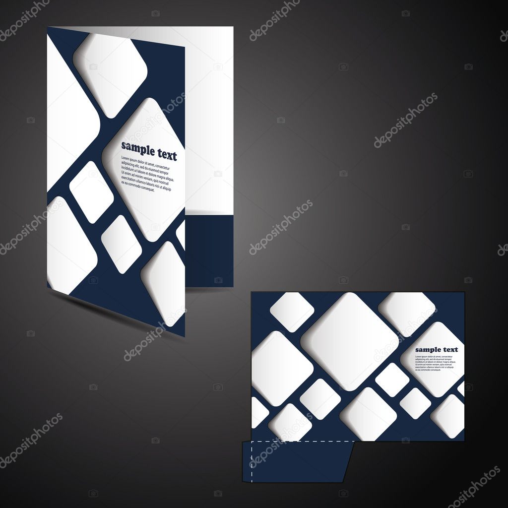 Corporate Folder With Die Cut Design