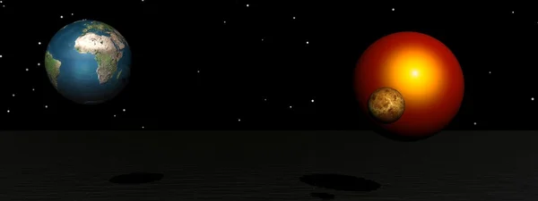 Słońca i Wenus — Zdjęcie stockowe
