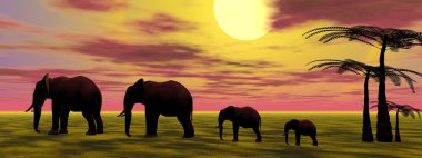 Elephants clipart