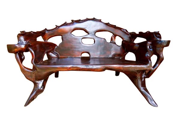 Величественный деревянный трон — стоковое фото