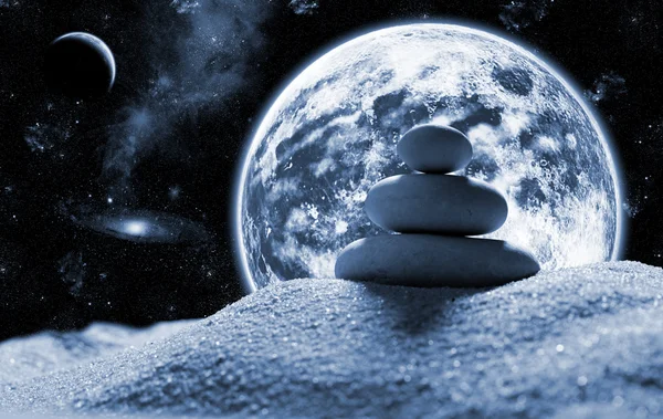 Zen stenar i rymden — Stockfoto