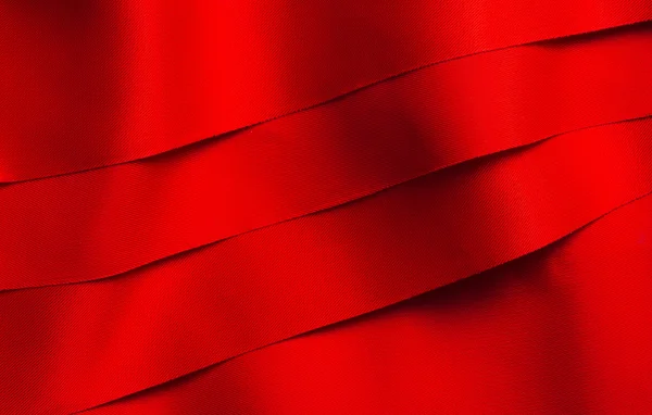 Czerwone wstążki satynowe — Zdjęcie stockowe