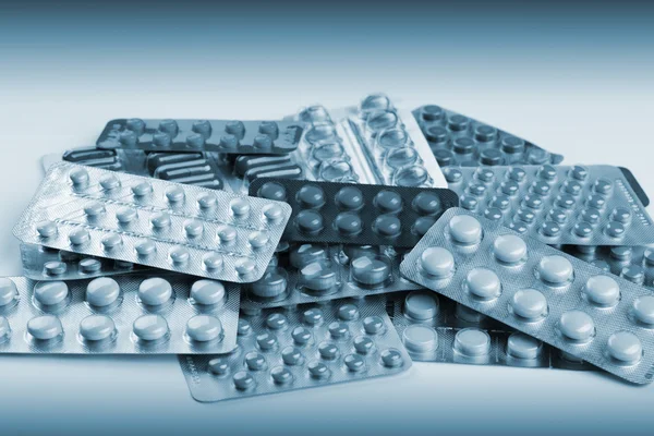 Heap de comprimidos placas — Fotografia de Stock