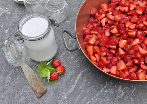 stock image Strawberries for jam