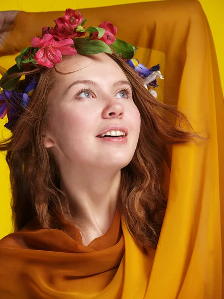 stock image Girl in tissue