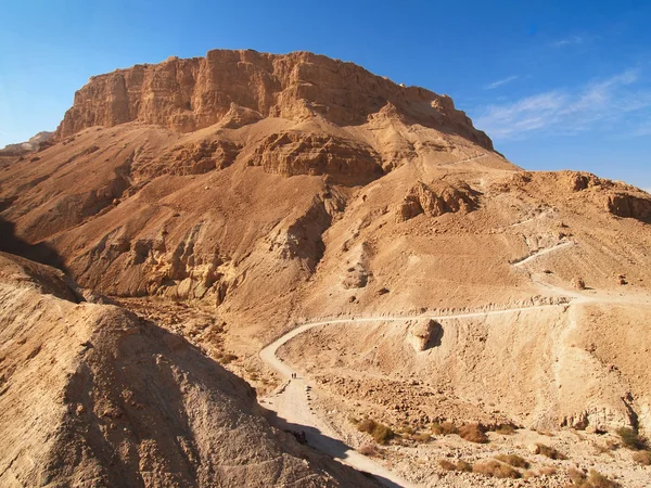 Montagne avec forteresse Massada — Photo