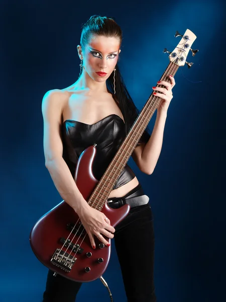 Bass guitarist — Stock Photo, Image