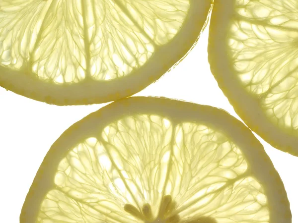 黄色柠檬片 — 图库照片